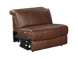 Sutton Brown Power Armless Reclining Chair with Power Headrest