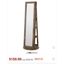 Mirror jewelry cabinet