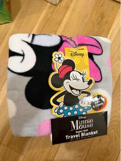 Minnie Mouse Travel Blanket 45” x 55”