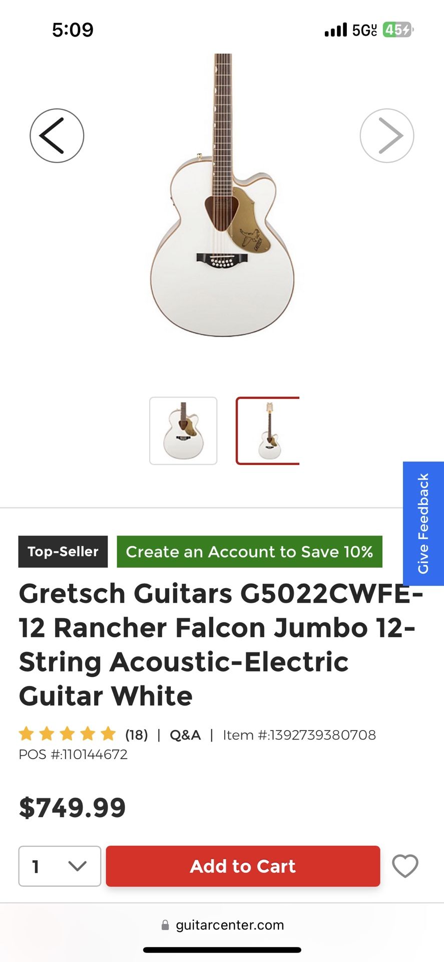 12 String Gretsch Guitar