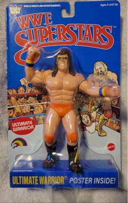 WWE LJN MATTEL SUPERSTARS ULTIMATE WARRIOR 8" ACTION FIGURE BLUE CARD Series 2