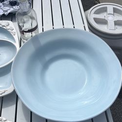 Sweet ceramics blue salad bowl