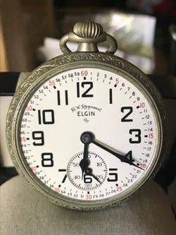 Antique 1951 Elgin "B.W. Raymond" Railroad-Grade Lever-Set Pocket Watch
