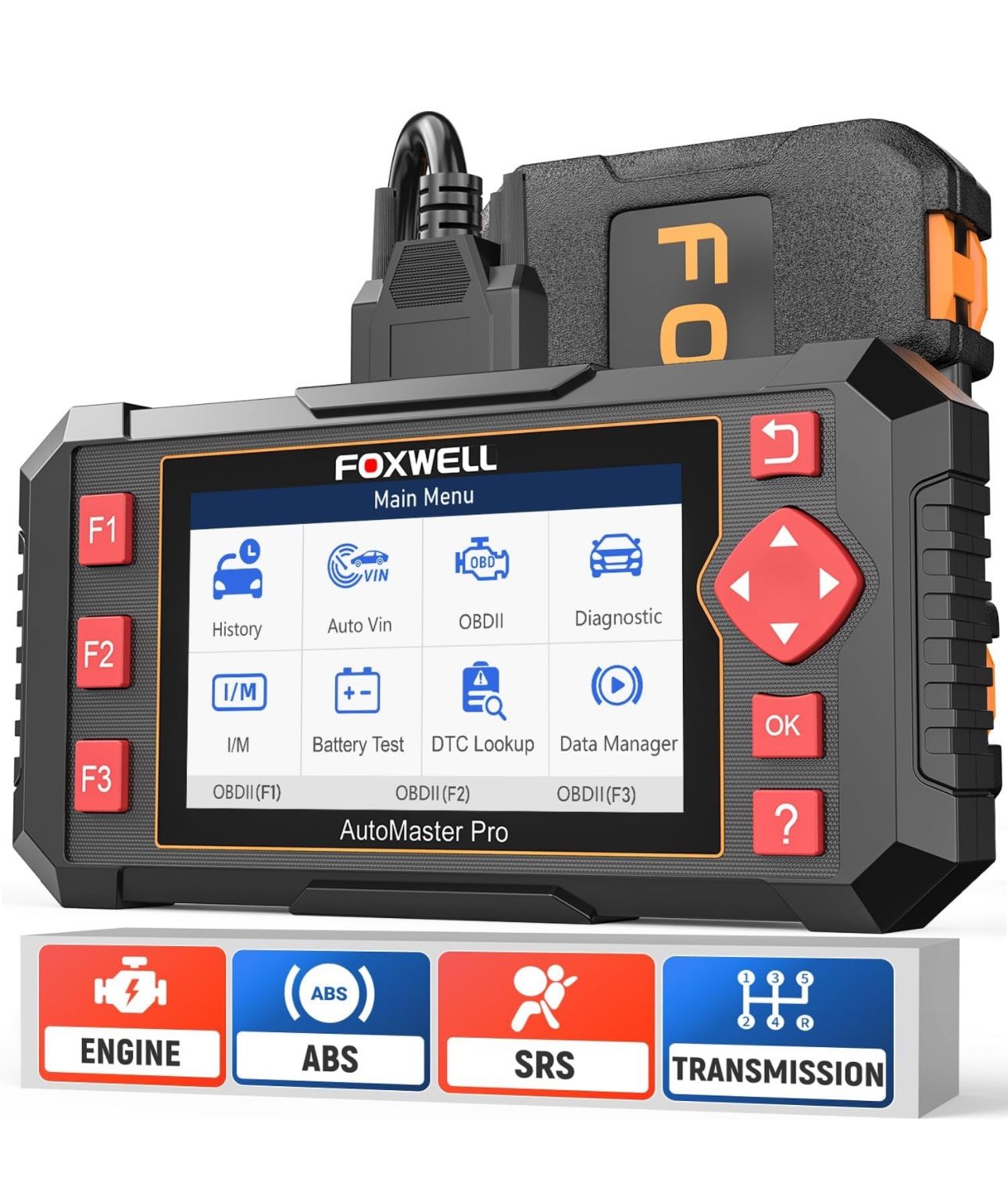 FOXWELL Car Scanner NT604 Elite OBD2 Scanner ABS SRS Transmission ...