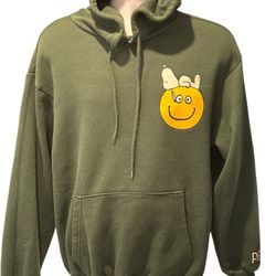 Peanuts, Vintage Men’s Or Women’s Green Peanuts Hooded Sweatshirt