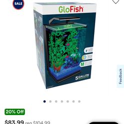 Glofish 5 gallon fish tank