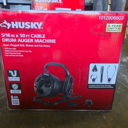 Husky 5/16 in. x 50 ft. Cable Drum Auger