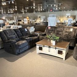 Manual Reclining Sofa And Loveseat