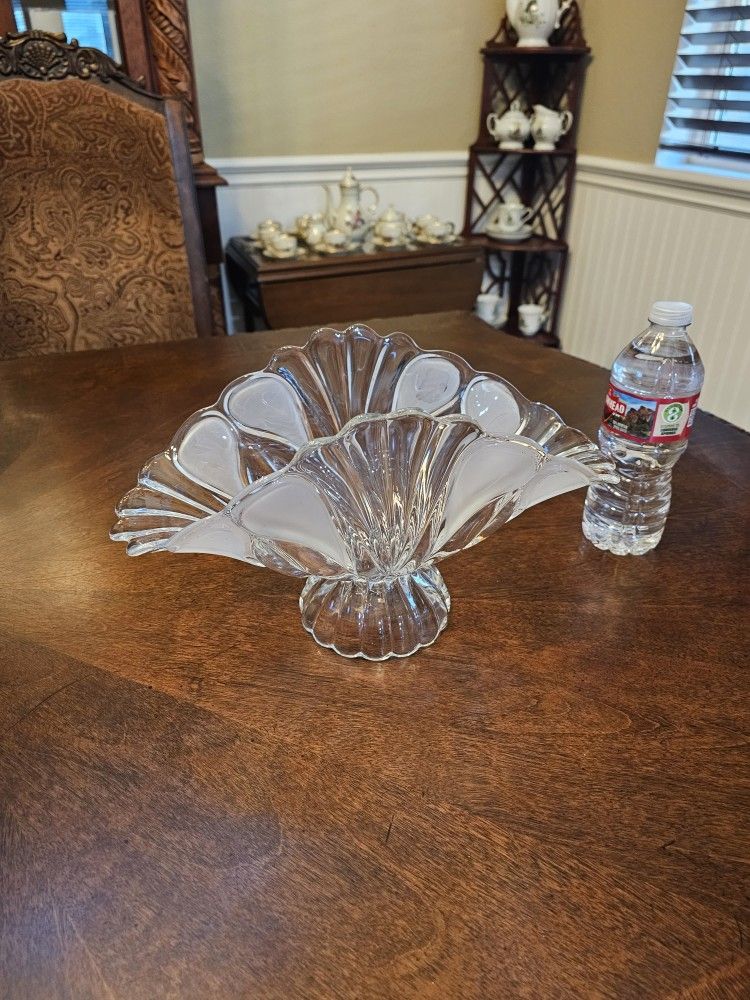 Vintage Pedestal Crystal Bowl Or Vase