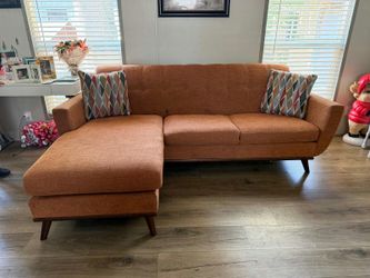 Mid-Century Modern Sectional Sofa with Chaise