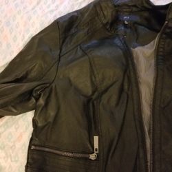 Misses XL Faux Black Leather Jacket By Apt 