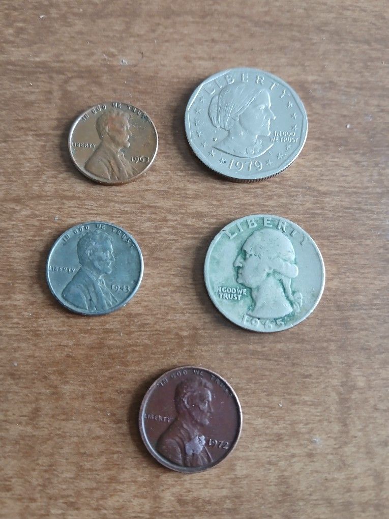 Various old American coins