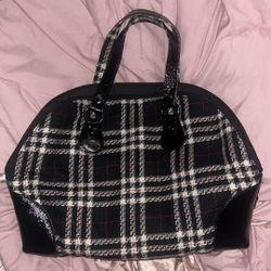 Talbots Vintage Y2K Plaid Wool Large Satchel/Handbag (Like New)