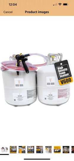 Vega Bond V600 Closed Cell Spray Foam Insulation Kit. 2 Part Foam Sealant 600BF,White