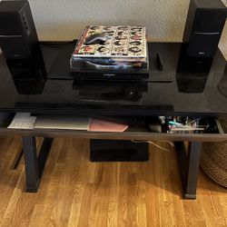 Black Glass Top Desk