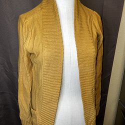 Yellow cardigan sweater