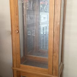 Honey Oak Curio