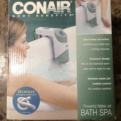 ConAir Body Benefits Powerful Dual Water Jet Bath Spa Bubble Aches Muscle NEW
