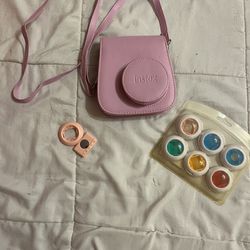 Polaroid Accessories: Lavender Carrying Case, Color Changing Lenses, And A Self Lens