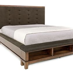 Like new solid wood bed frame and dresser