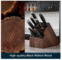 Brand new in box wood knife block (black walnut)