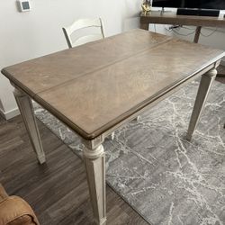 Counter Height Dining Table W/ 4 Chairs