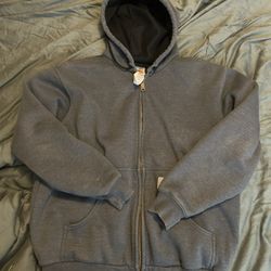 VINTAGE CARHARTT WAFFLE THERMAL LINED ZIP-UP HOODIE