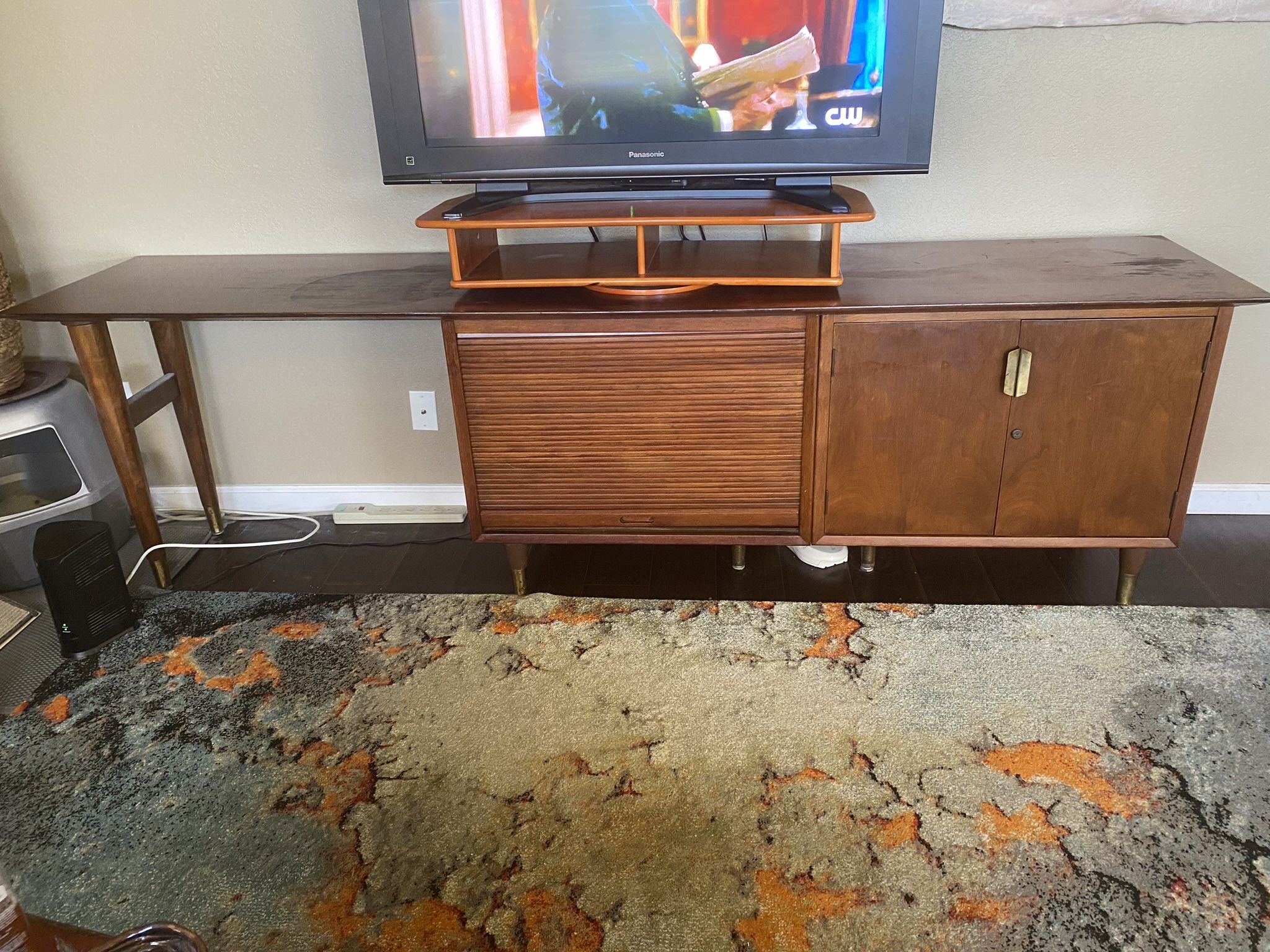 Antique Mid-Century Modern Console Table - Large