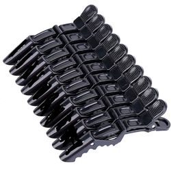 Hair braiding clips and silicone beads. Black
