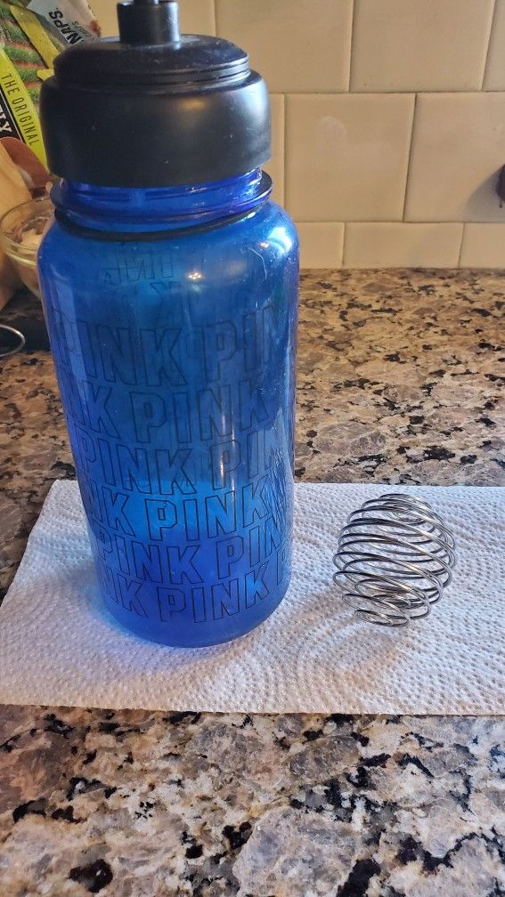 Large "PINK" Smoothie/shaker Bottle With Shaker Ball.