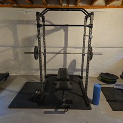 Weight Rack Bench And Bar No Weights Bench That Comes With Set Ip Will Be The Aecond Picture 