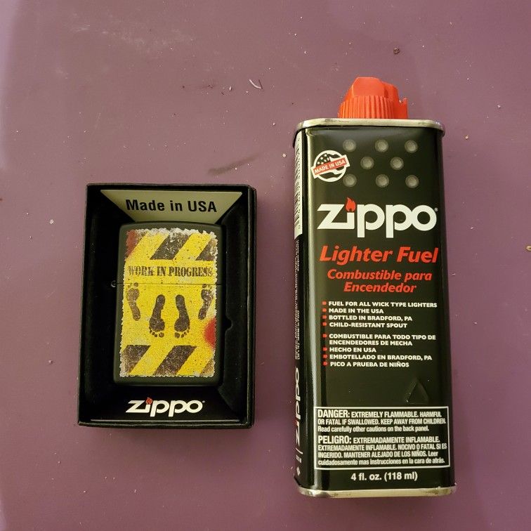 Zippo Lighter With Fluid