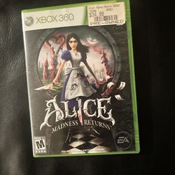 Alice Maddness Returns Xbox 360