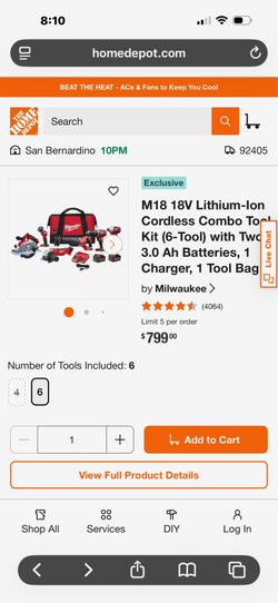 6 Piece tools Milwaukee