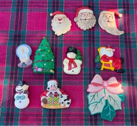 Vintage Christmas Magnets-Set Of 10