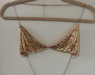 Gold bralette