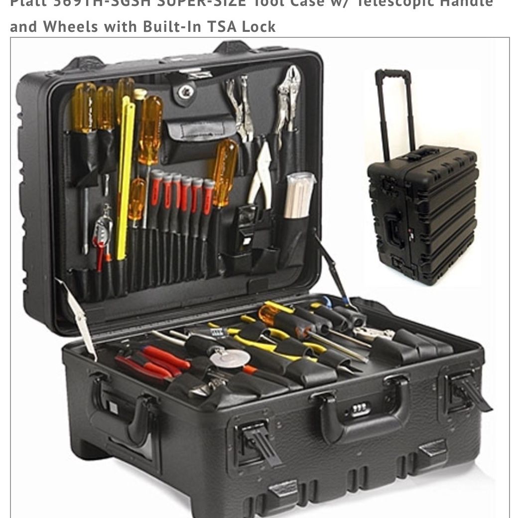 PLATT 369TH-SGSH SUPERSIZE TOOL CASE WITH WHEELS & TELESCOPING HANDLE