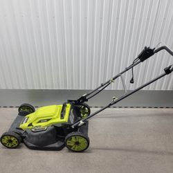 Ryobi 13 Amp Corded Lawn Mower & Black And Decker Corded Weed Wacker 
