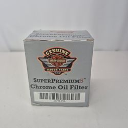  Genuine Harley-Davidson Super Premium 5 Oil Filter Chrome OEM # 63798-99A