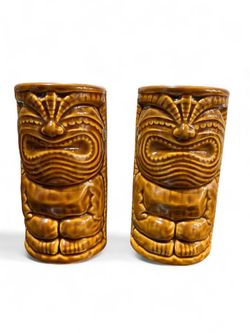 Ceramic Tiki Mugs Set of 2