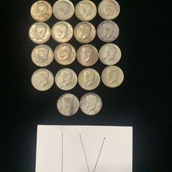 (14) 40% SILVER Kennedy Half-Dollar Coins