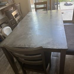 FREE 6-Piece Gray Dining Table Set