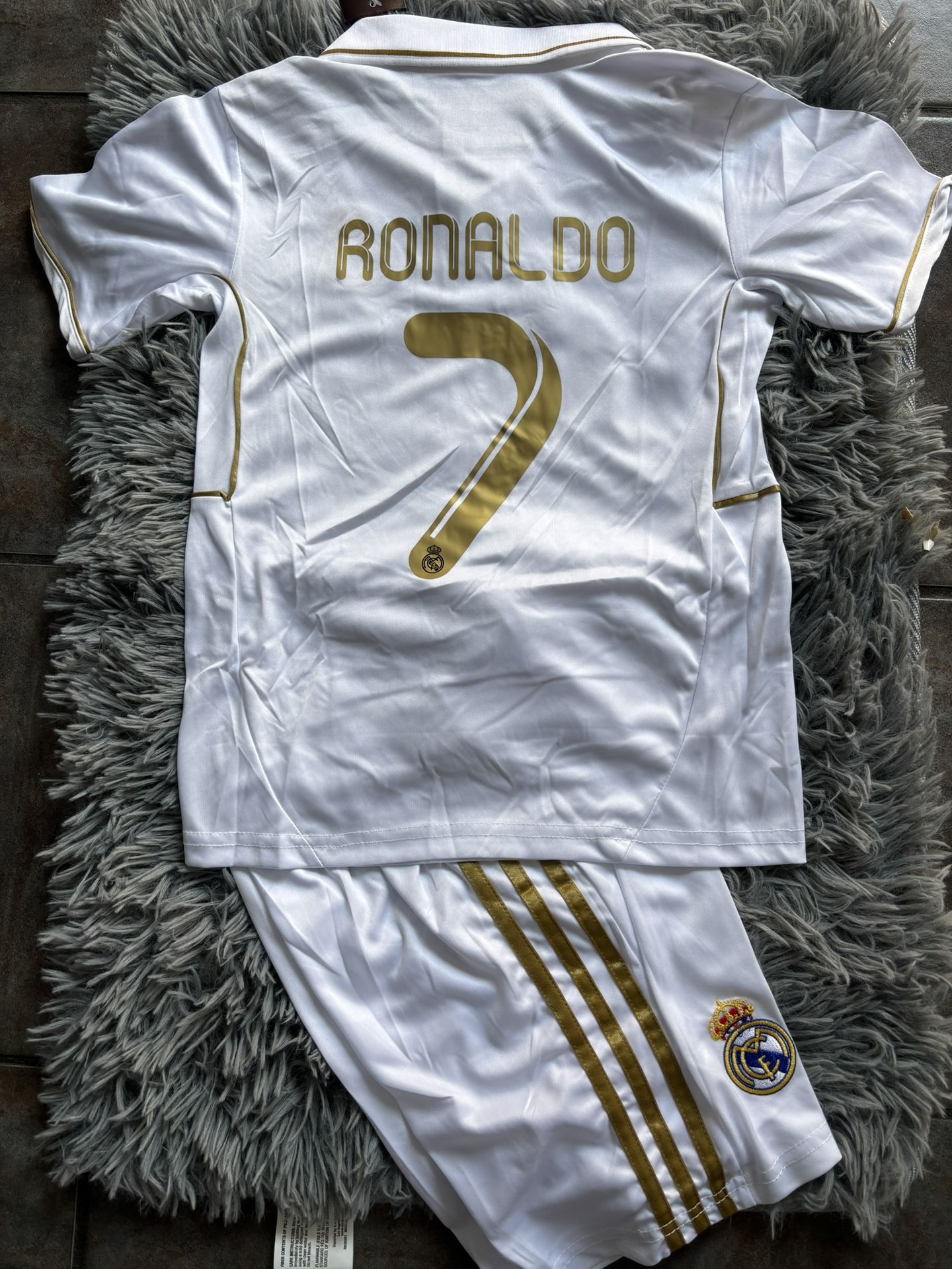 Real Madrid Retro Ronaldo Kids Soccer Jersey