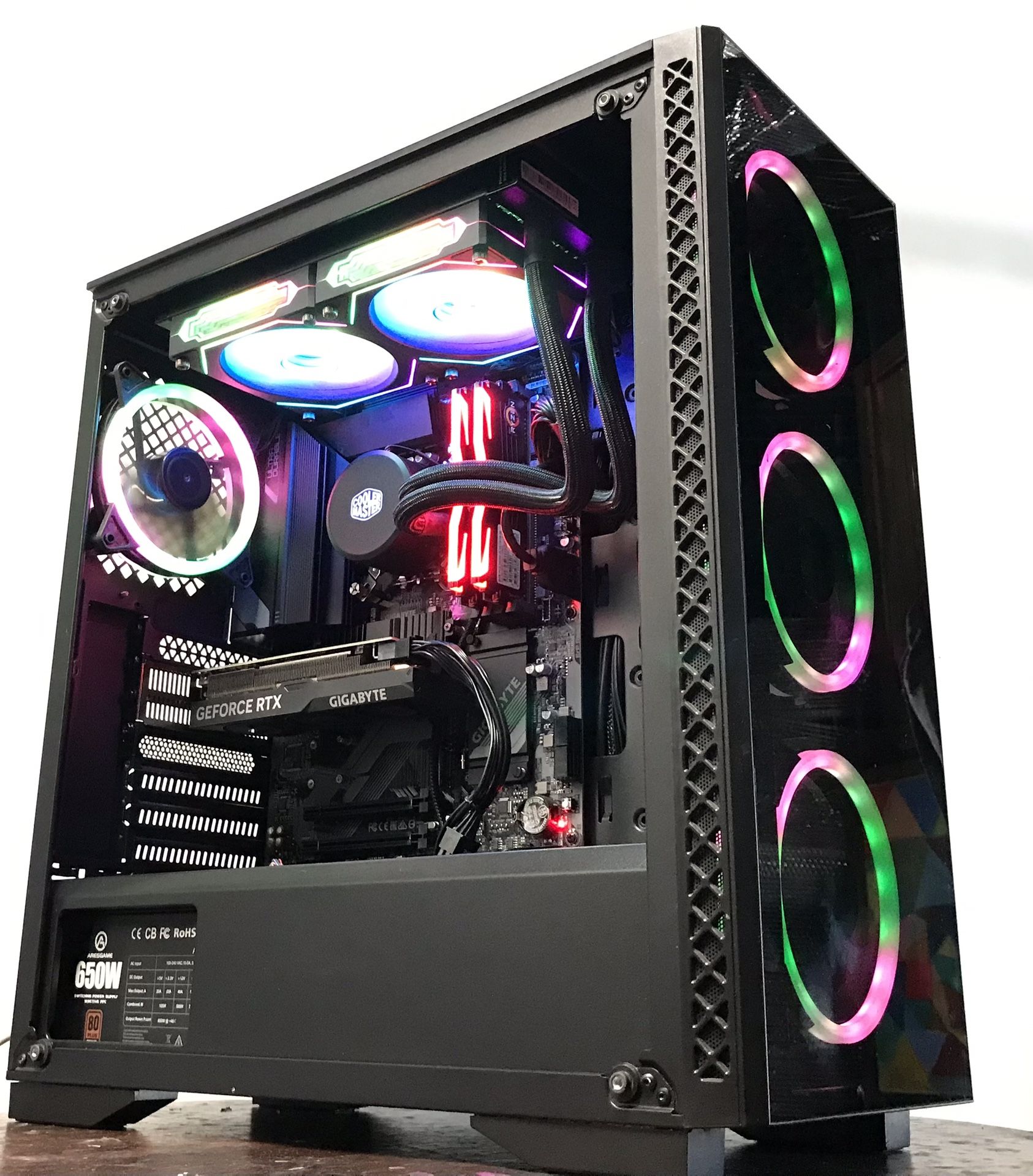 Intel Core i5-12600K • RTX 4060 8GB • 1TB SSD NVMe• 32GB RAM GAMING PC Video Editing Music Computer Studio Streaming Day Trade 