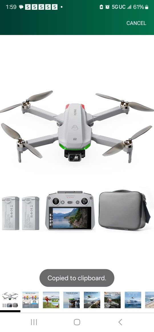 Drone with EIS 4K Camera for Adults, GPS Drone with 5.0" Screen on Controller, 70 Mins Flight, Long Range Transmission, AI Track&Orbit Mode, Follow Me