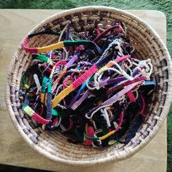 Guatemalan Friendship Bracelets+ Basket 