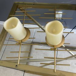 Gold fake candle holder wall decor beautiful 