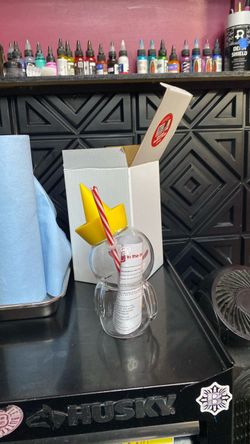 Jack in the box glass cup
