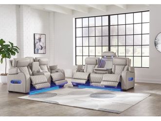 Zero Gravity Power recliner Leather sofa w/Heated seats, Massage & Much more