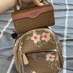 Guess Backpack And Wallet